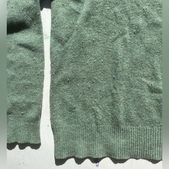 Men's Polo Ralph Lauren Sweatshirt Green Pony L V-Neck Wool Preppy Dad Classic - Picture 6 of 12